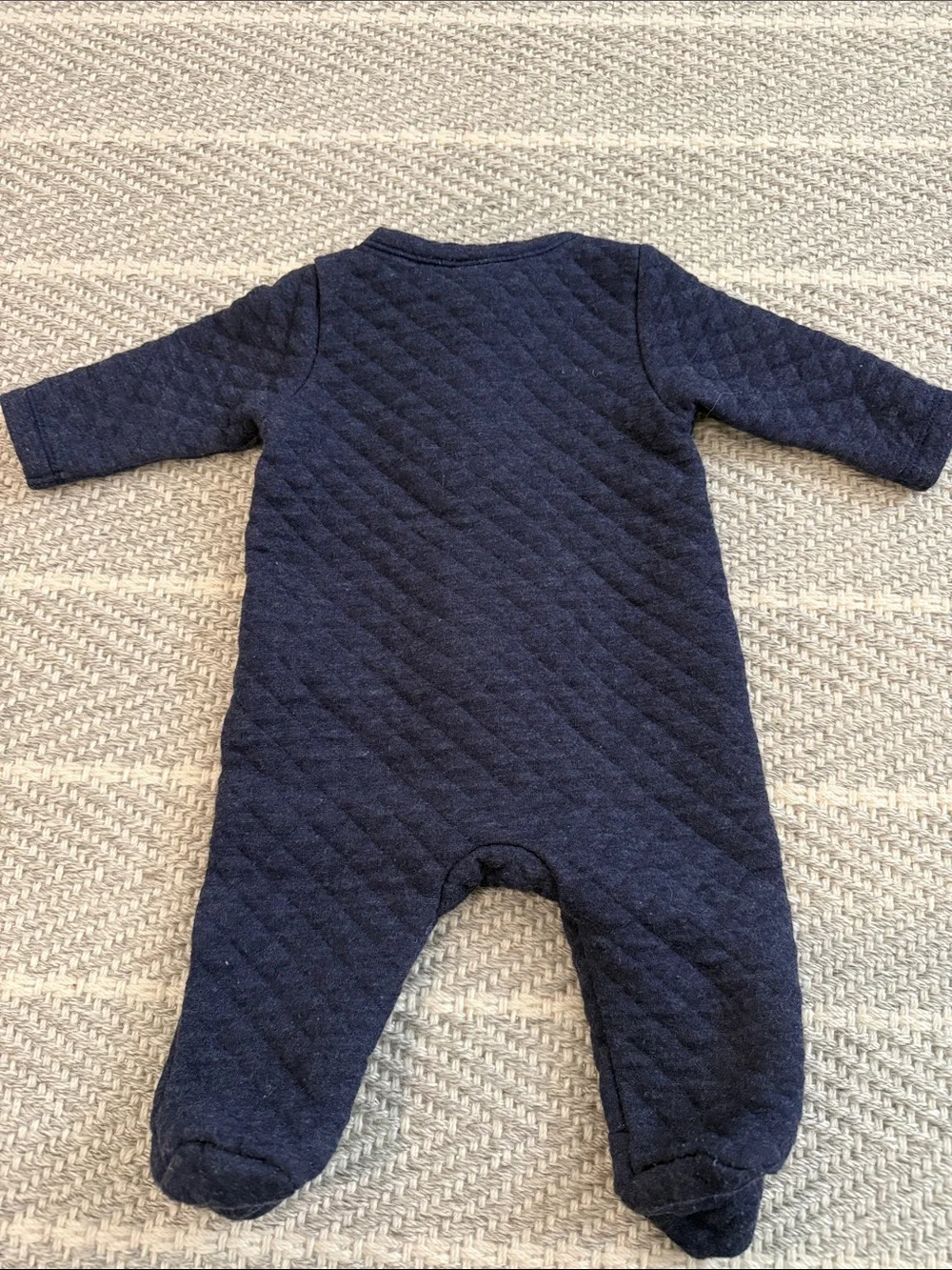 Old Navy Quilted Navy Footed One-Piece